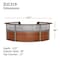 Linea Italia Reception Desk 11.1 ft D X 46 in H, 11.8 ft W X Thermofused Laminate, Cherry, Clear ZUC319 - alternate 5